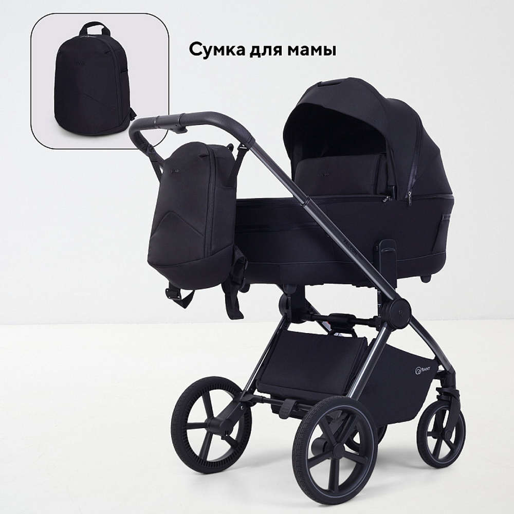 Детская коляска Rant Falcon Soft Therm 3 в 1 с автокреслом Evomax Black Black