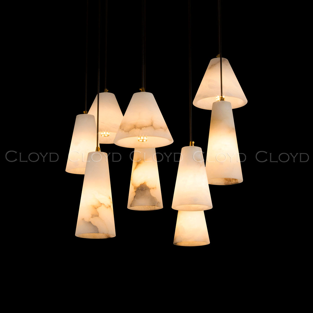 Подвесной светильник Cloyd ANNEX P1 / выс. 18 см - алебастр - латунь (арт.12351)