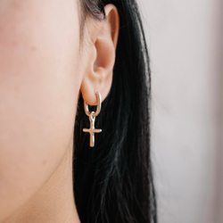 моносерьга cross tiny (крест)