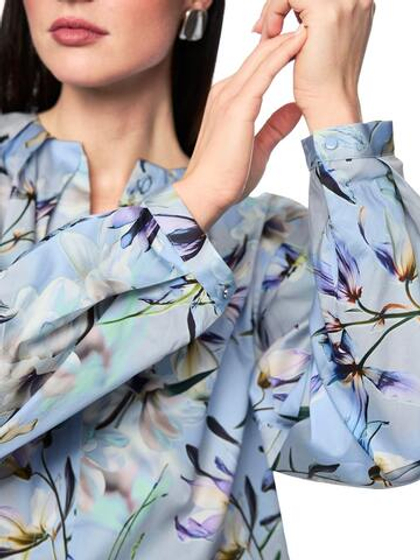 Marc Cain Блуза из хлопка с принтом