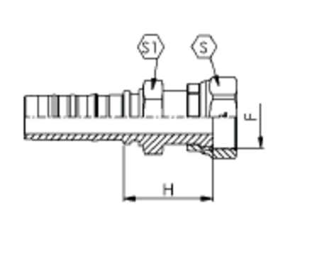 Фитинг DN 38 ORFS (Г) 2 CS