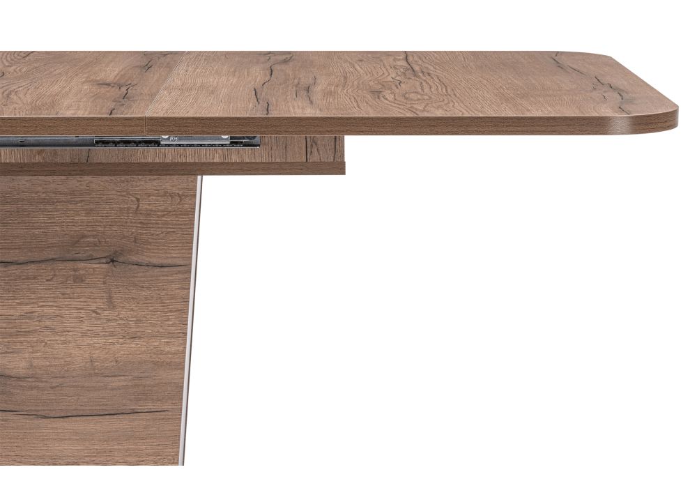 Стол на тумбе Токио-28 120(152)х75х75 дуб табачный / антрацит