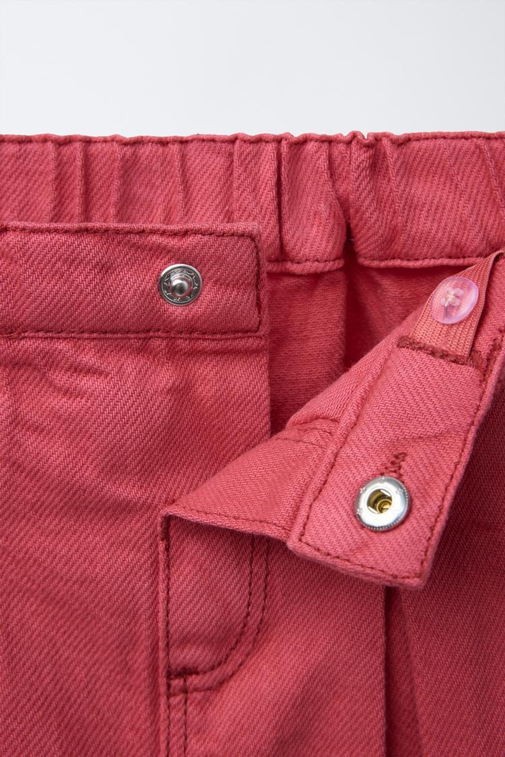 ZARA ЮБКА-ШОРТЫ ИЗ ТВИЛА СО СКЛАДКАМИ, КРАСНЫЙ