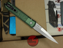 Нож Pro-Tech Godfather Green (кастом) - зеленая рукоять, клинок стоунвош