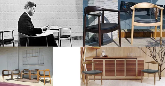 Стул The Round, орех с черным сиденьем