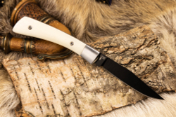 Складной нож Gent D2 Bone Black Titanium