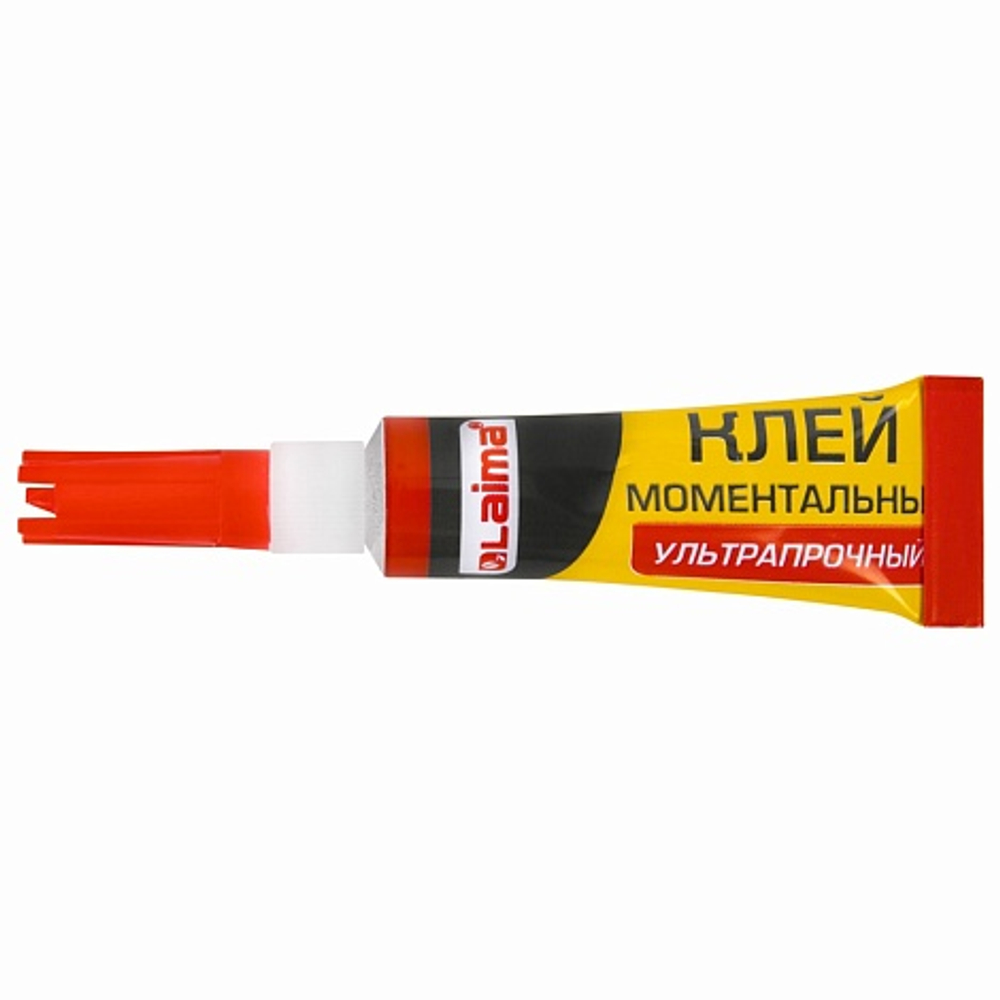 Клей моментальный (суперклей) LAIMA, 3 г, УЛЬТРАПРОЧНЫЙ