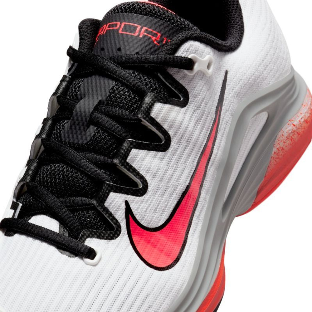 Женские теннисные кроссовки Nike Zoom Vapor 12 HC Premium - white/hot lava/wolf grey