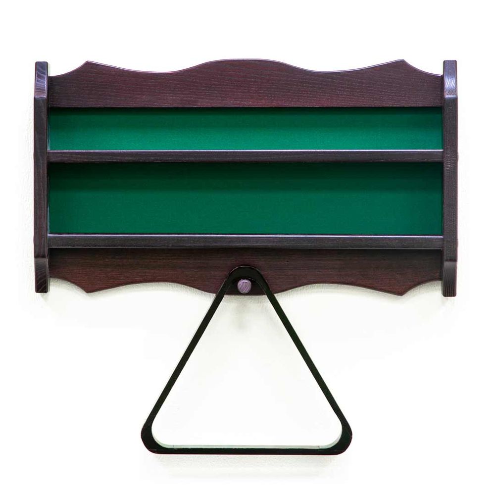 Полка для шаров навесная из массива ясеня (цвет махагон)