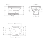 Унитаз подвесной безободковый с сиденьем BelBagno BOHEME BB115CH/BB115SC