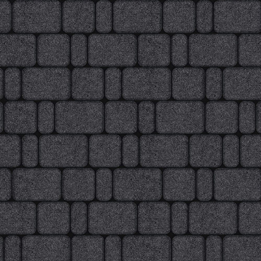 Тротуарная плитка КЛАССИКО - Стоунмикс Черный, комплект из 3 видов плит