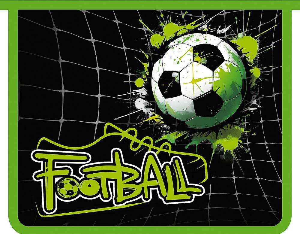 Папка д/тетрадей А5 пластиковая, молния сверху с дизайном "Cool goal 2025" (Пчёлка)