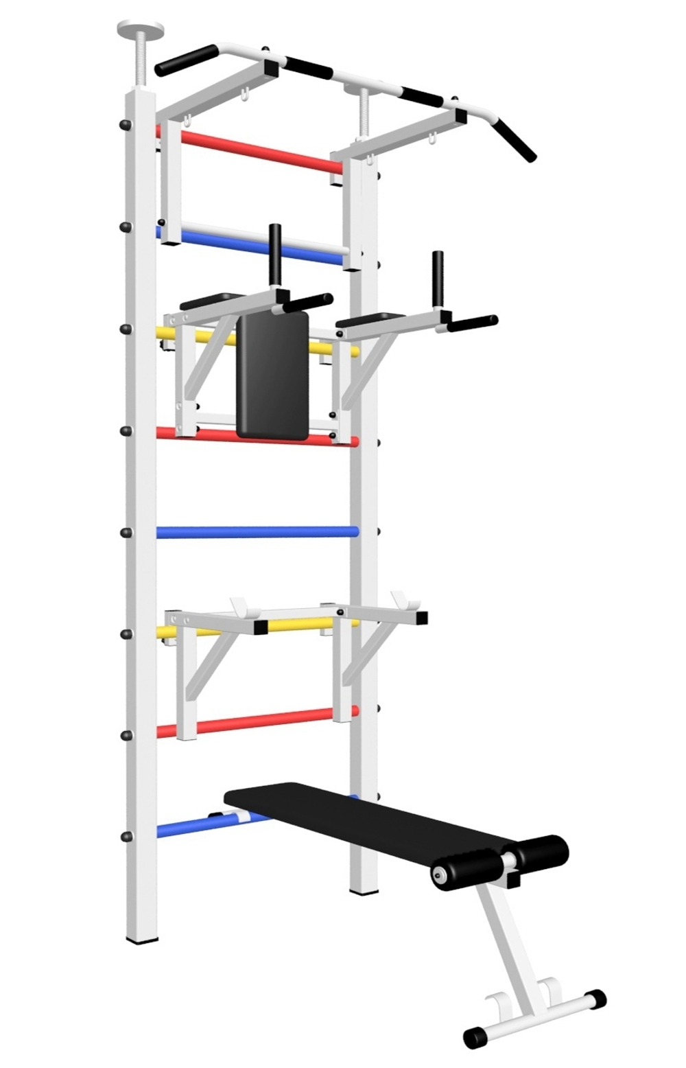 Шведская стенка Sv Sport враспор (Турник стандарт/Брусья/Стойка/Скамья)