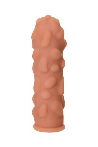 Телесная насадка на фаллос с крупными бугорками Extreme Sleeve 011 S-size - 12,7 см. (Цвет: телесный)