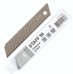 Комплект лезвий для ножей 10шт. 18мм. толщина лезвия 0,38 мм. "Basic" в пластик. пенале (STAFF)