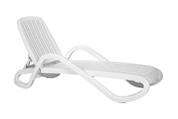 Шезлонг Nardi Eden с подлокотниками, белый