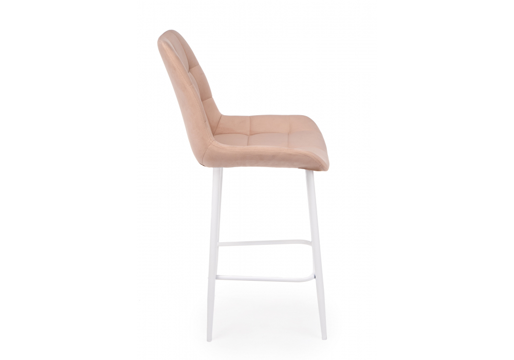 Барный стул Woodville Челси 360 бежевый (zd 210), белый np, ножки белые