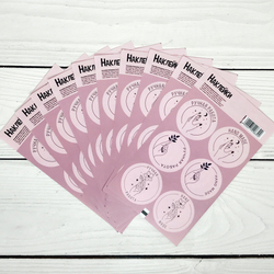 Наклейки "Ручная работа", розовые, 6 шт для бизнеса
