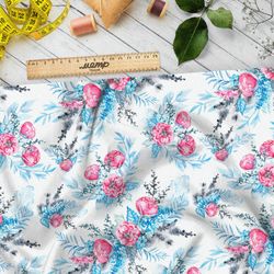 Ткань сатин натуралистичный дизайн