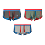 Набор из 3 мужских трусов-боксеров с контрастной отделкой (Размер: XXL) (Цвет: разноцветный)