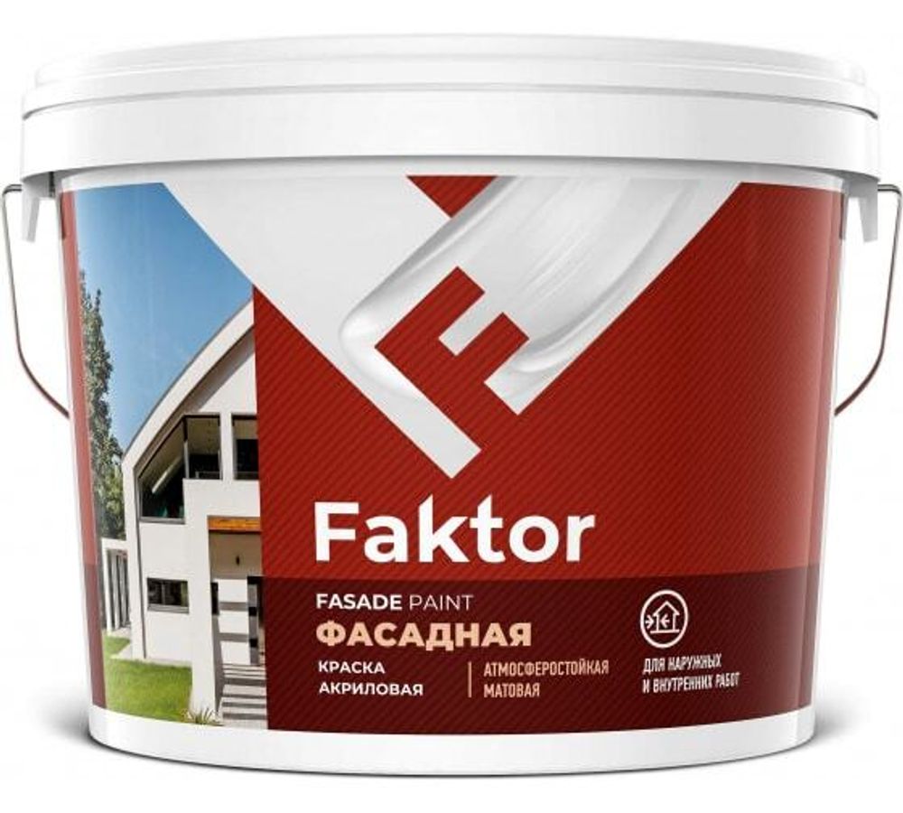 Краска В/Д 6кг фасадная ЯК Фактор