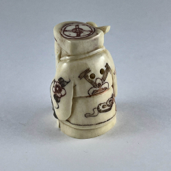 Статуэтка нэцкэ Дзюродзин с рисом и посохом