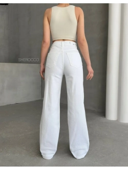 Джинсы широкие летние посадка WIDE LEG (Вайд лег)