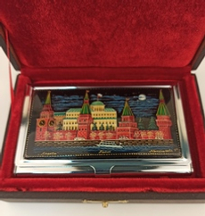 Визитница персональная "Москва" №5 (роспись Палех)