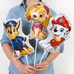 Шар (14''/36 см) Мини-фигура, Щенячий патруль, Гончик Чейз, 1 шт.