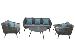 Стол кофейный "ОБЪЯТИЕ (EMBRACE)" уличный черный d100x38см Garda Decor