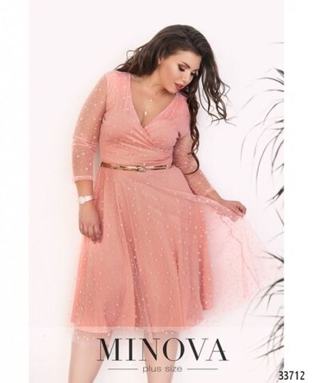 Платье 286-розовый Minova Фото 2