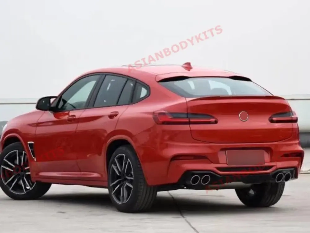 Диффузор заднего бампера в стиле X4M с насадками на выхлоп для BMW X4 G02 с М-пакетом 2018+ БМВ