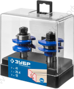 ЗУБР 41,3x23мм, хвостовик 12мм, Набор фрез рамочных №1