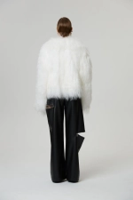 Шуба из ламы, Белая