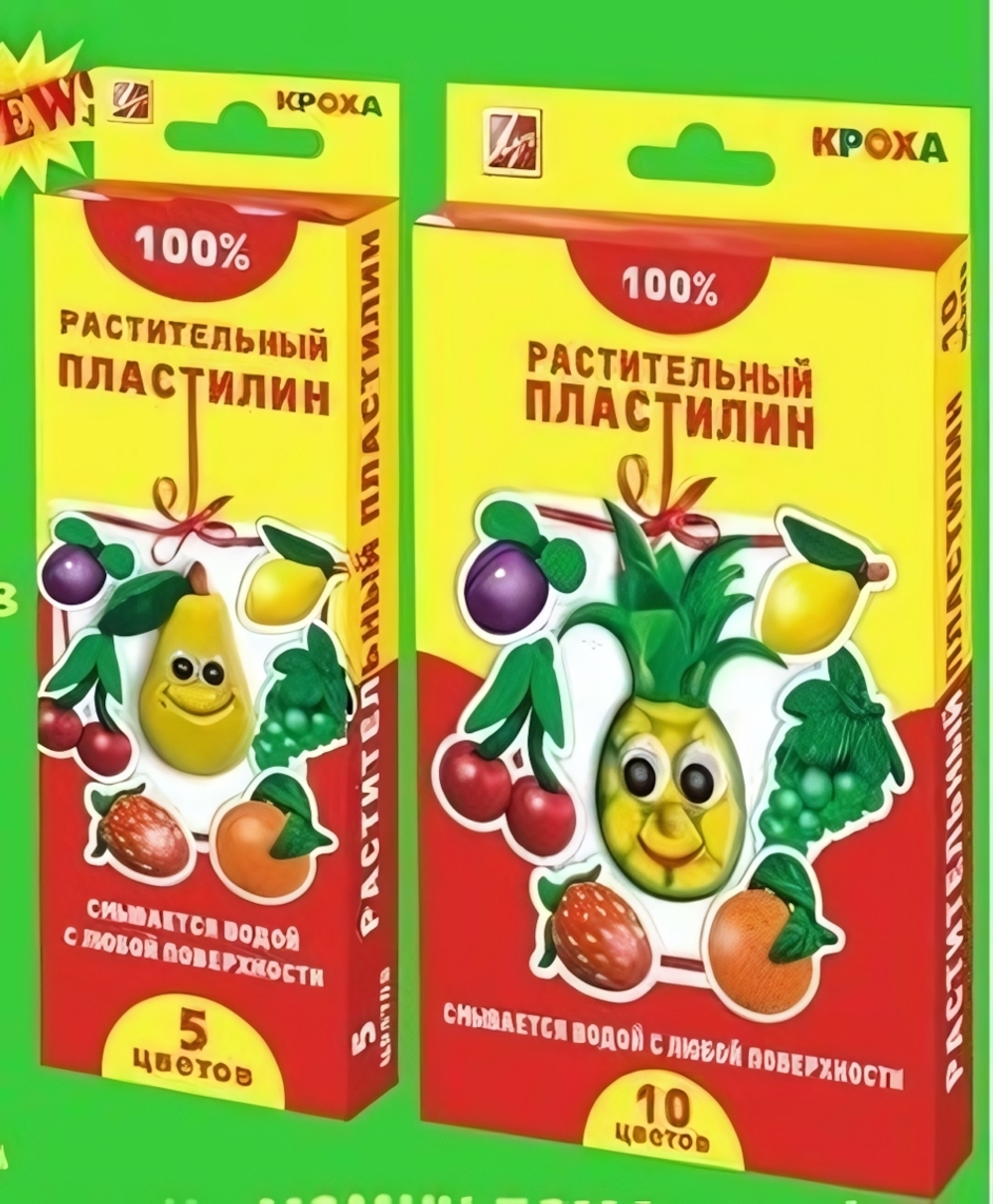 Пластилин растительный 5 цв (Луч)