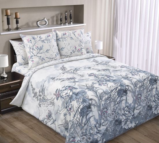 Семейный комплект постельного белья Гравюра перкаль