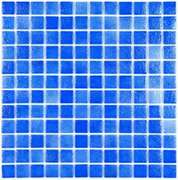 Мозаика стеклянная Atlantis Blue Art/Атлантика живописно-синий (24х24) 315х315х4 мм