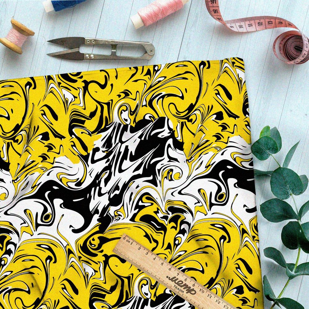 Ткань мембрана жидкое жёлтое такси