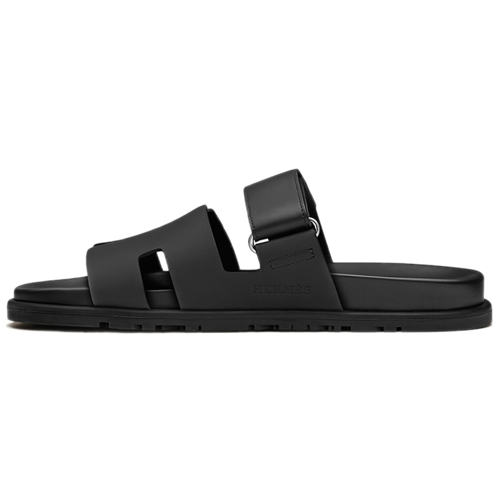 Hermes Chypre Sandal All-match feet fashion sandals Women's black, H211114Z V02