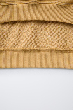 ZARA ХУДИ С ПРИНТОМ, РЫЖЕВАТО-КОРИЧНЕВЫЙ