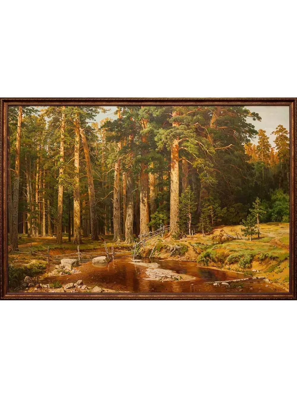 Картина маслом "Корабельная роща". Копия картины Шишкина. Дельцов (без рамы)