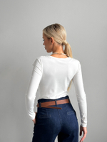 Трикотажное боди с воланом