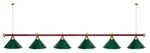 Лампа STARTBILLIARDS 6 пл. (плафоны золотые,штанга золотая,фурнитура золото)
