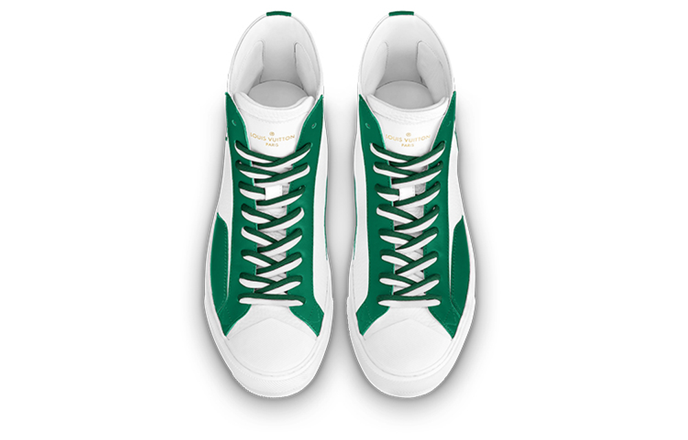 LOUIS VUITTON Tattoo Ankle Sneakers "White Green"