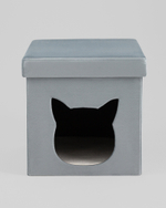 Пуф складной с ящиком Store Pet бирюзовый