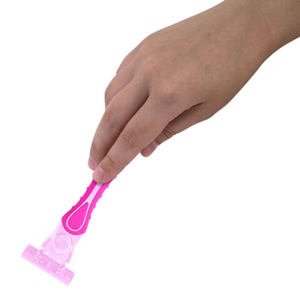 Бритвенный станок многоразовый женский, 3 лезвия, 31 кассета, розовый, X-ONE (ИКС-УАН), 700025