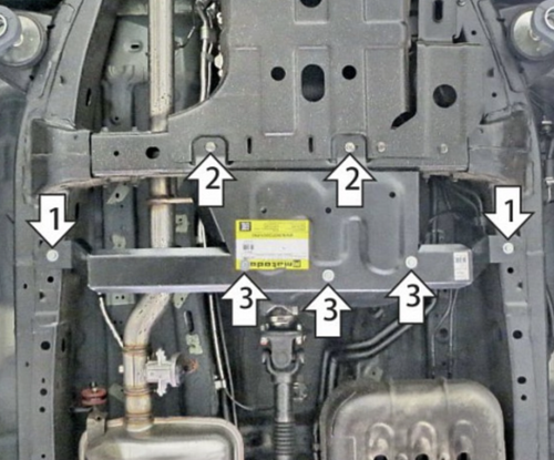 Защита раздаточной коробки для Tank 300, 400, 500; Haval H9 с 2024г Motodor.73112