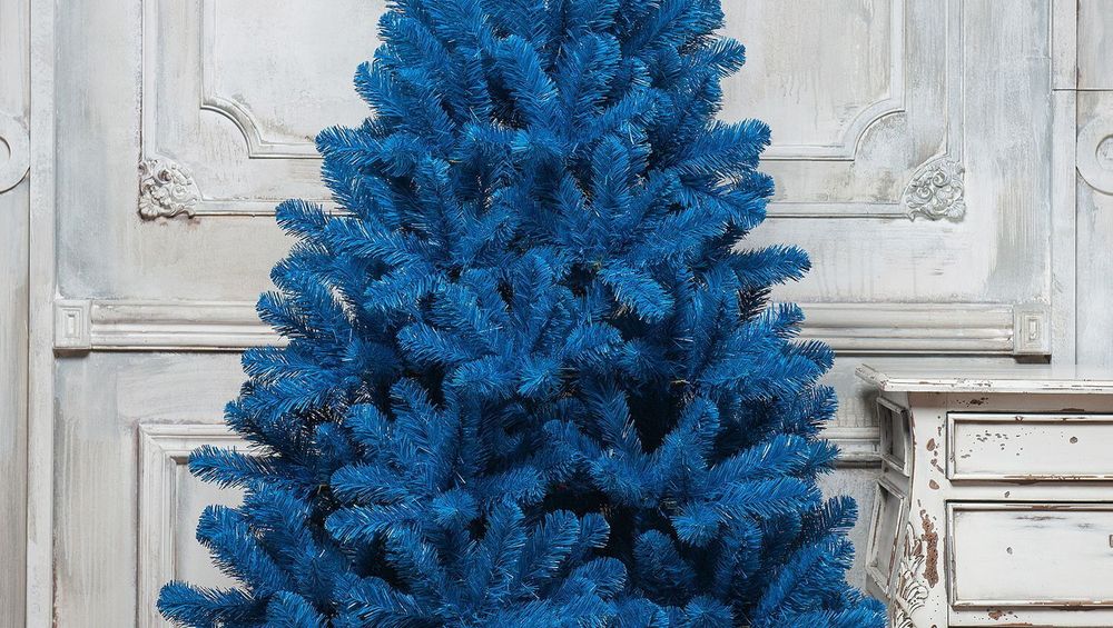 Искусственная синяя елка «Морозная» (пвх) 180 см / 1.8 м