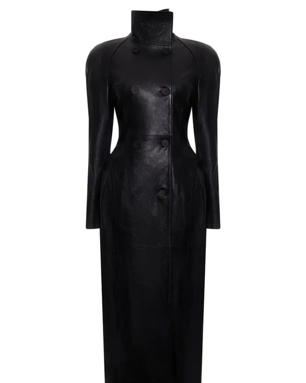 Кожаный тренч, Черный