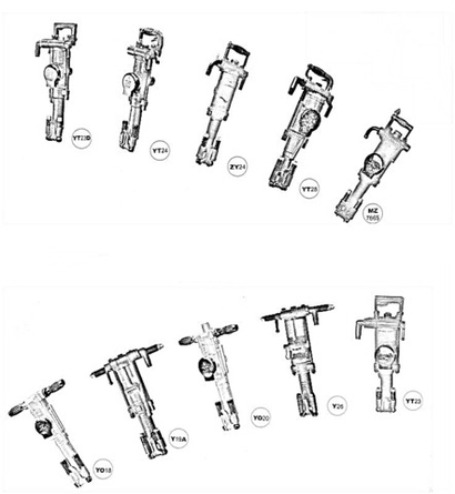 Пневмоперфораторы, буровые штанги, коронки